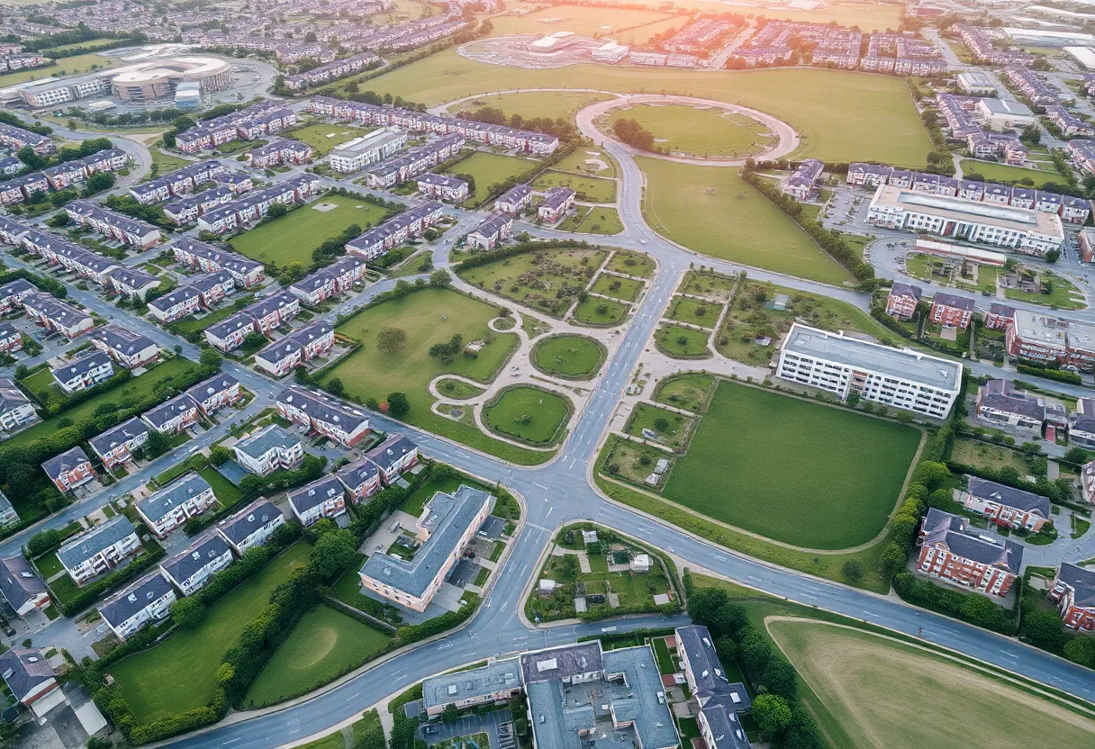 Aerial view of Georgetown Heirloom project development area
