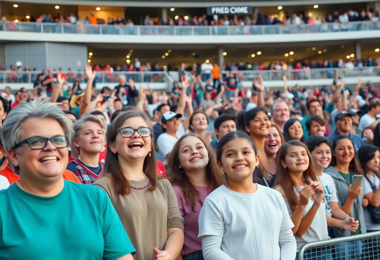 Families supporting local sports teams in Georgetown