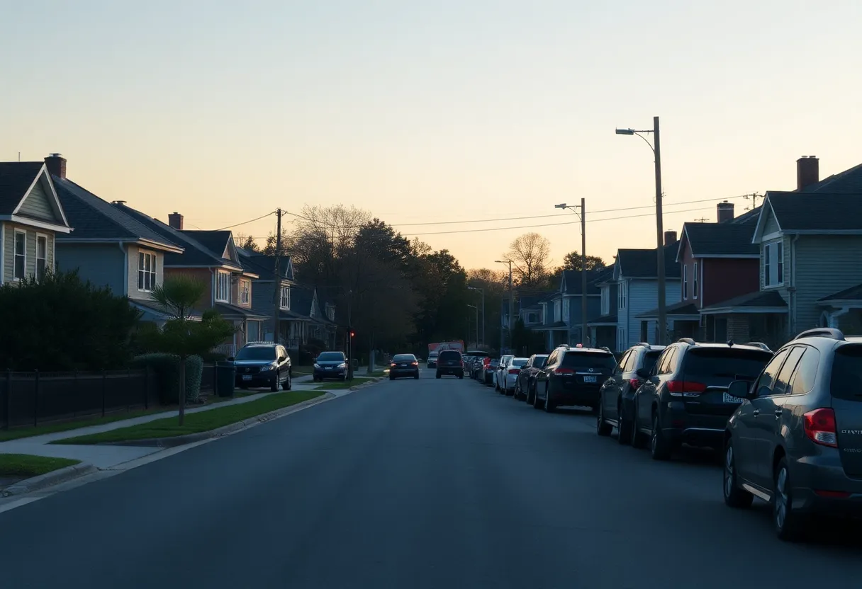 Quiet neighborhood in Georgetown, Texas