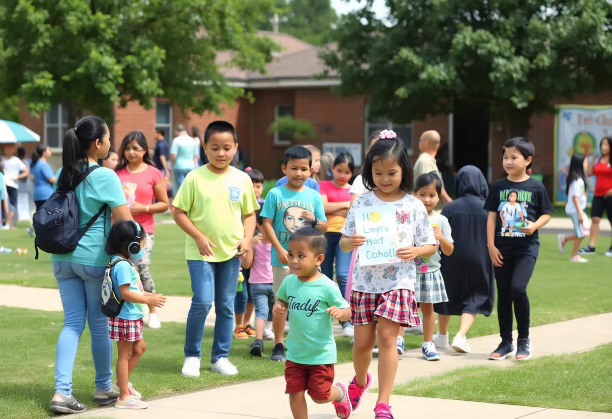 Community members participating in Georgetown school events