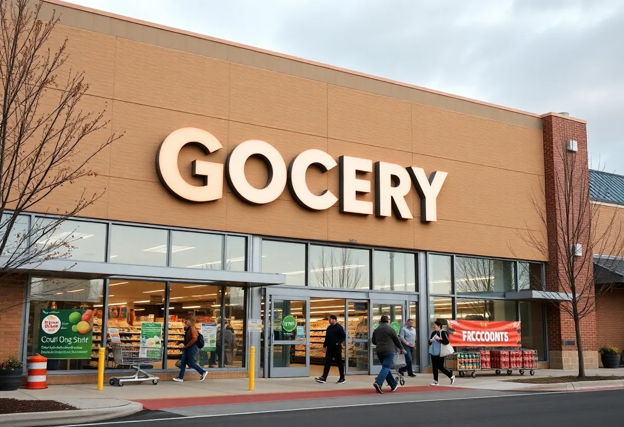 Exterior view of the new H-E-B store in Georgetown, Texas.