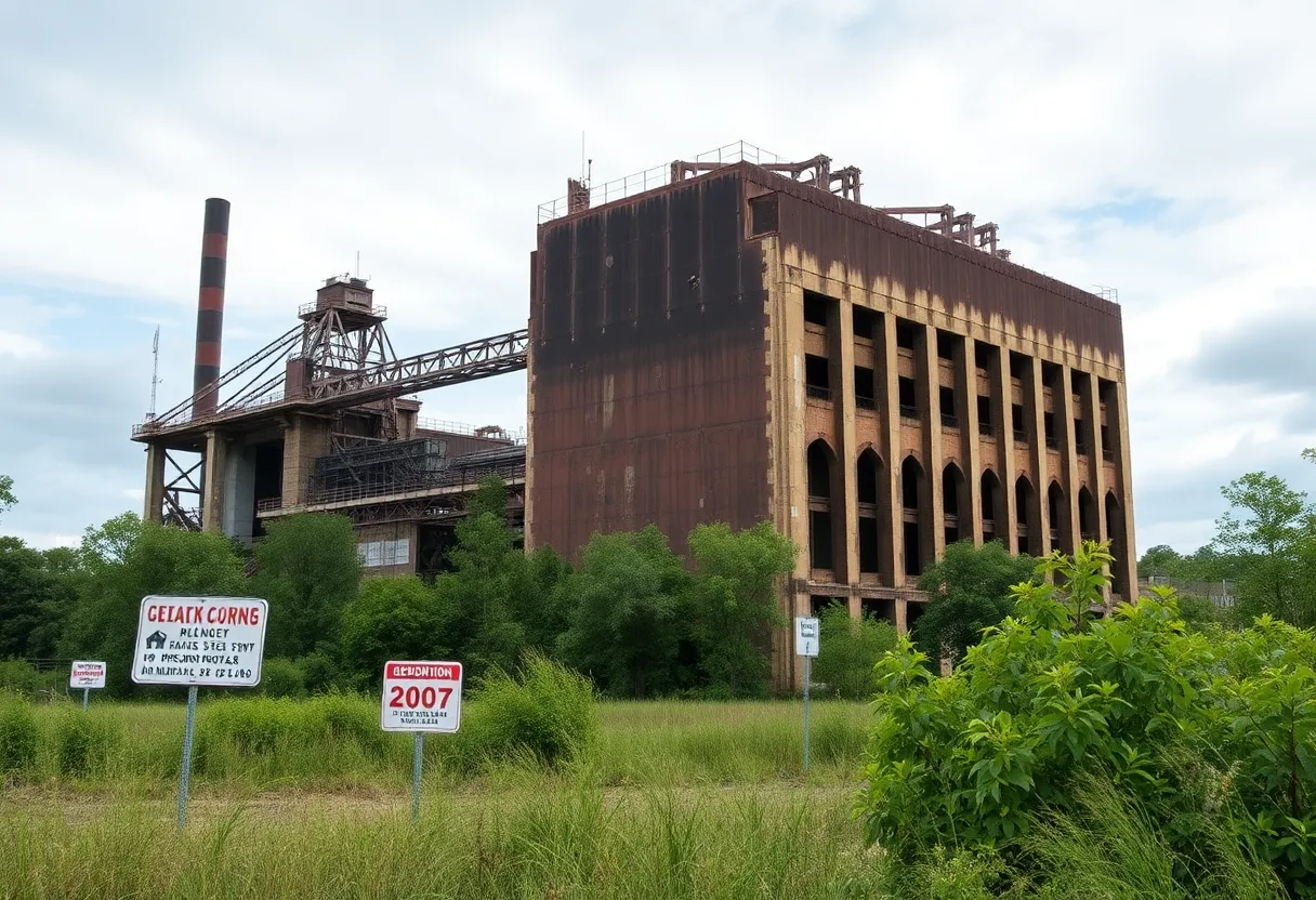 Demolition of Liberty Steel Mill in Georgetown, South Carolina.