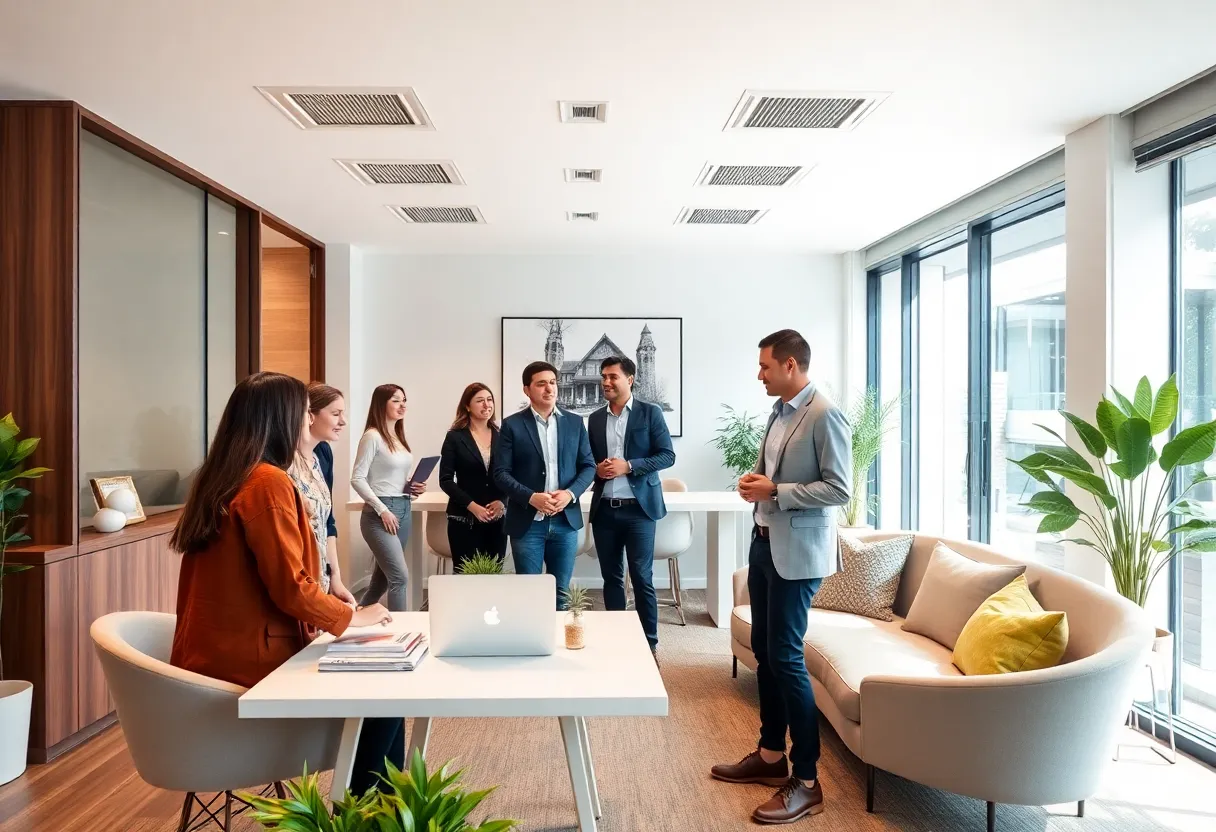 Magnolia Realty office with team members collaborating.