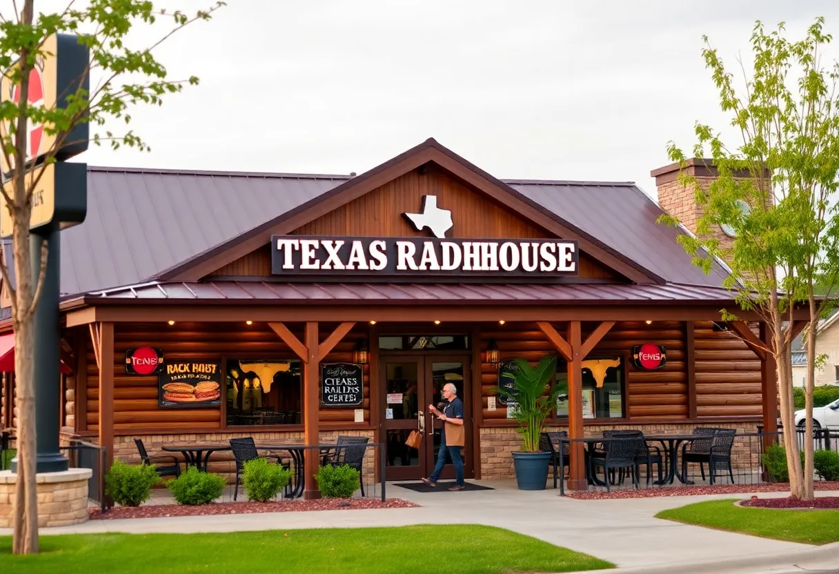 Exterior view of Texas Roadhouse restaurant in Georgetown