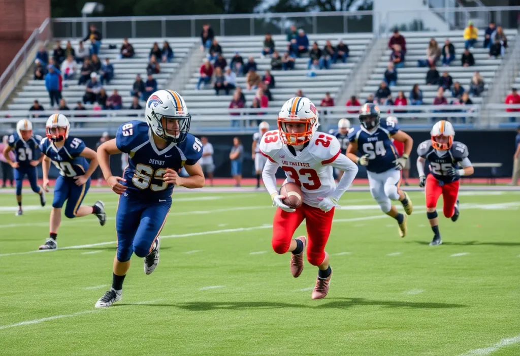Anderson Trojans players in action during a football game