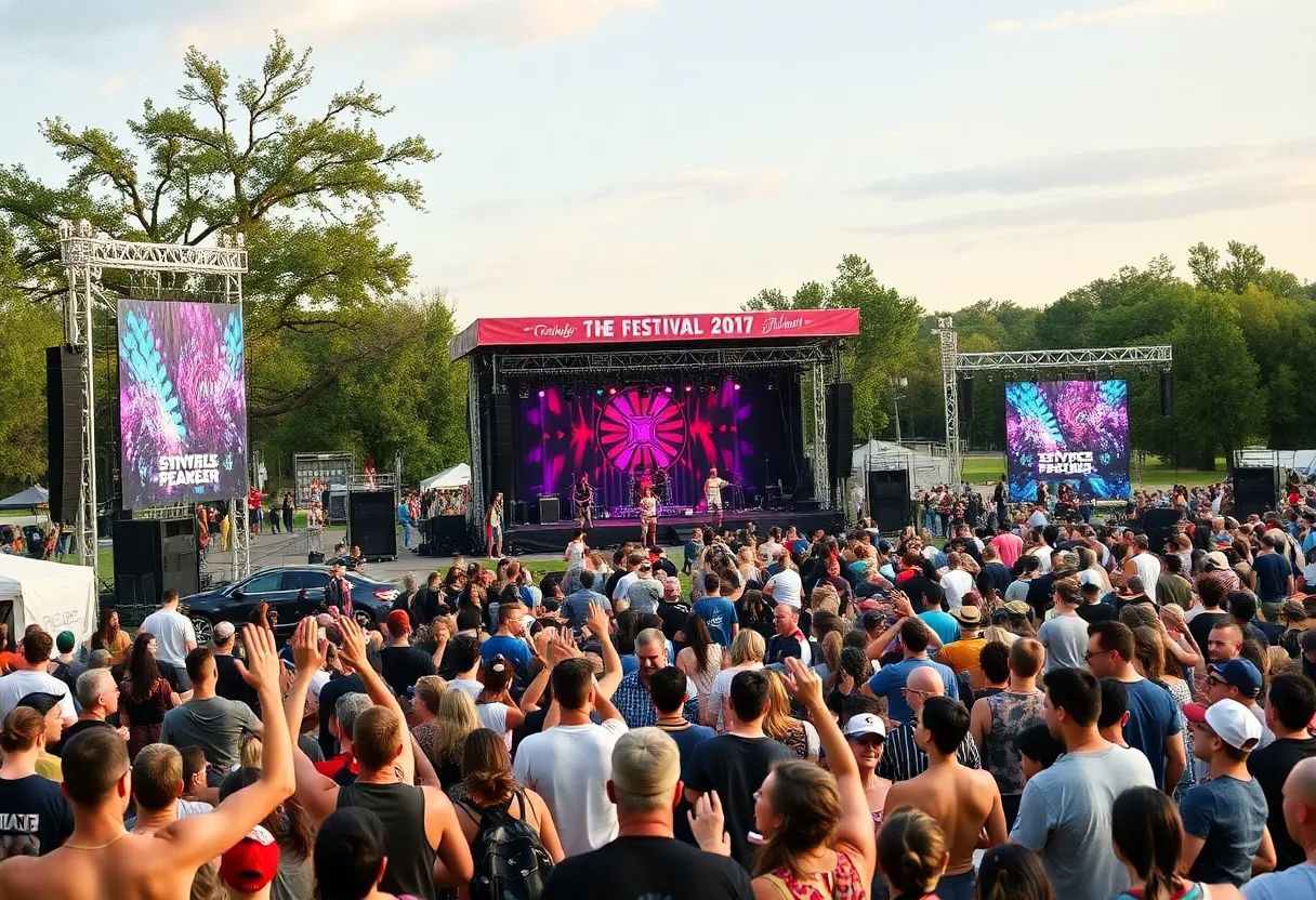 Crowd enjoying performances at Austin City Limits Music Festival