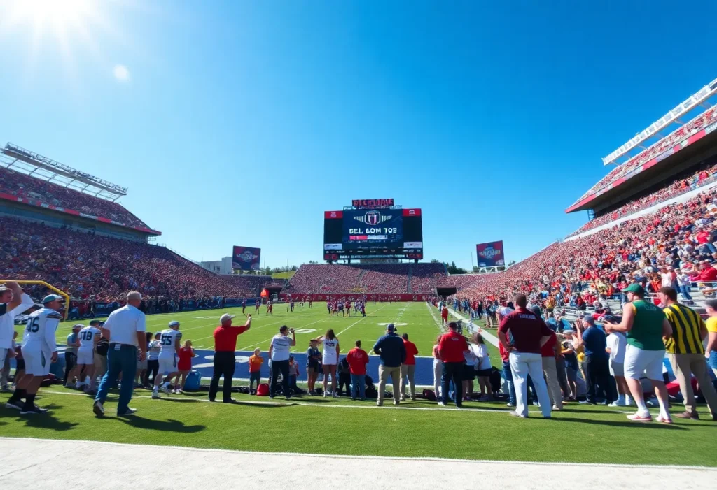 Central Texas high school football game in progress
