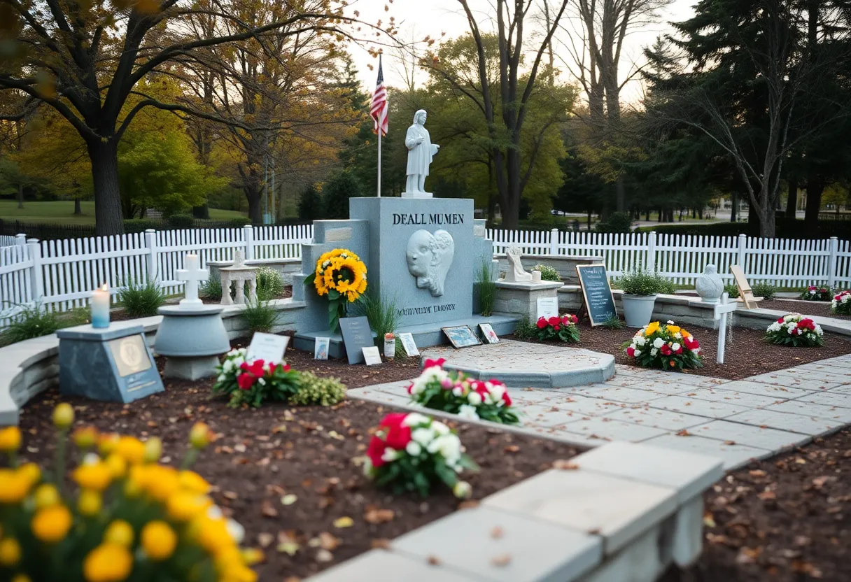 A community memorial representing unity and remembrance.