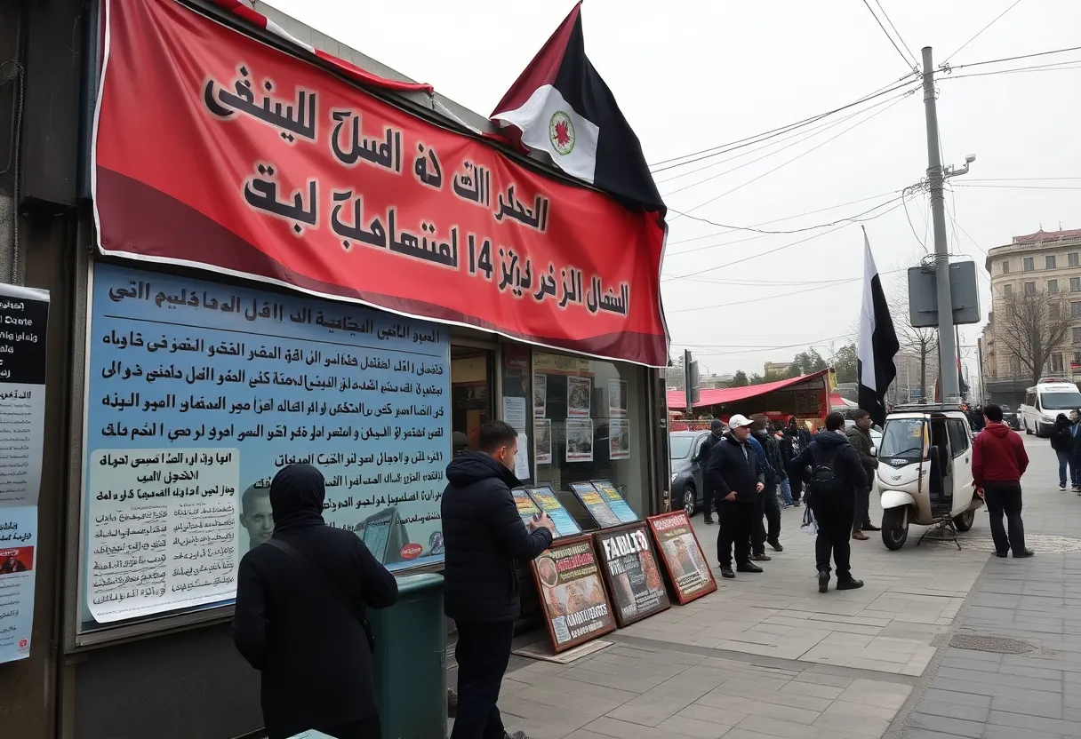 Visual representation of radical media promoting extremist ideologies.