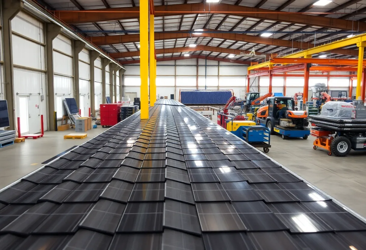GAF Energy's new facility in Georgetown, Texas, focusing on solar technology.