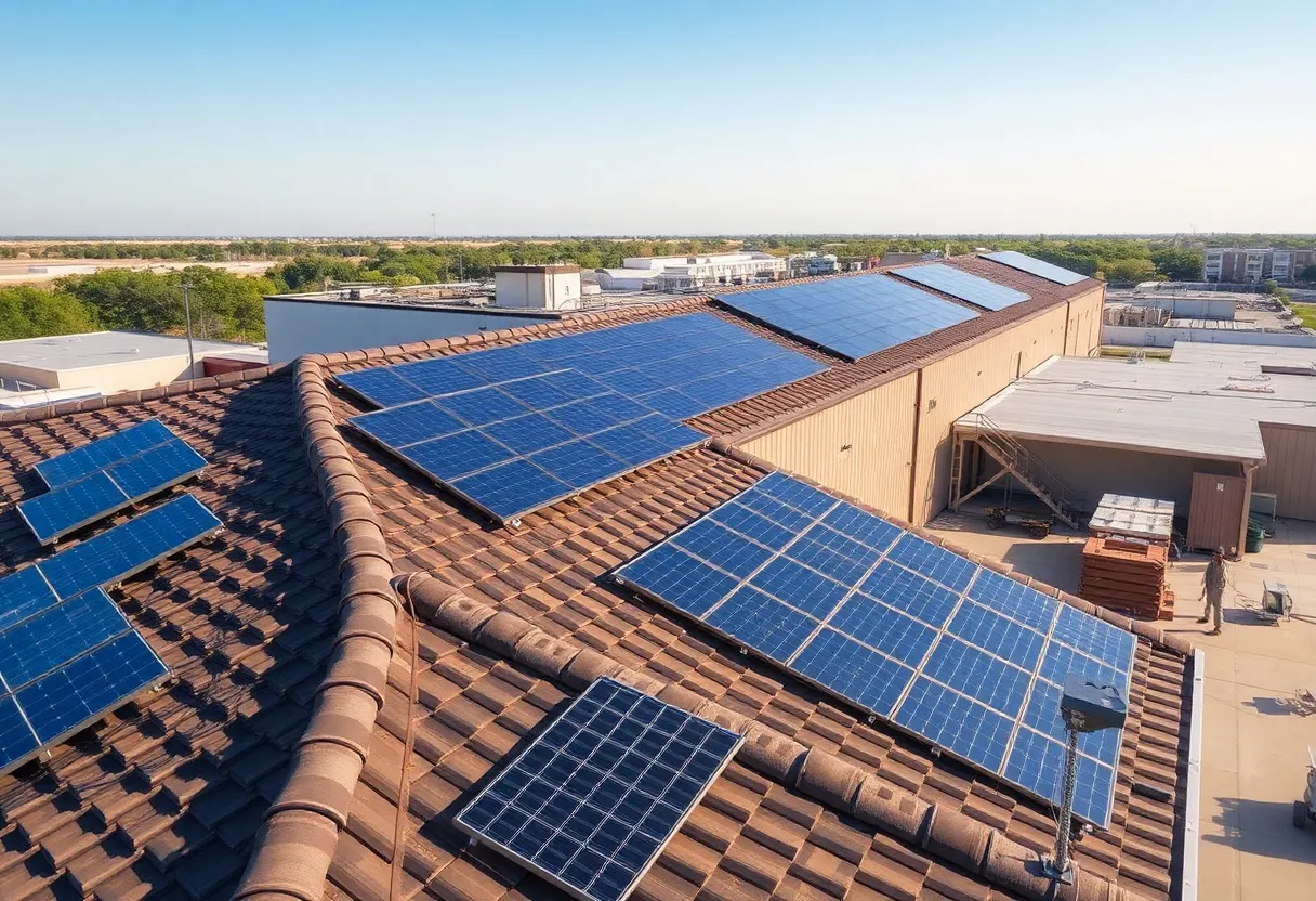 GAF Energy's new solar energy facility in Georgetown, Texas