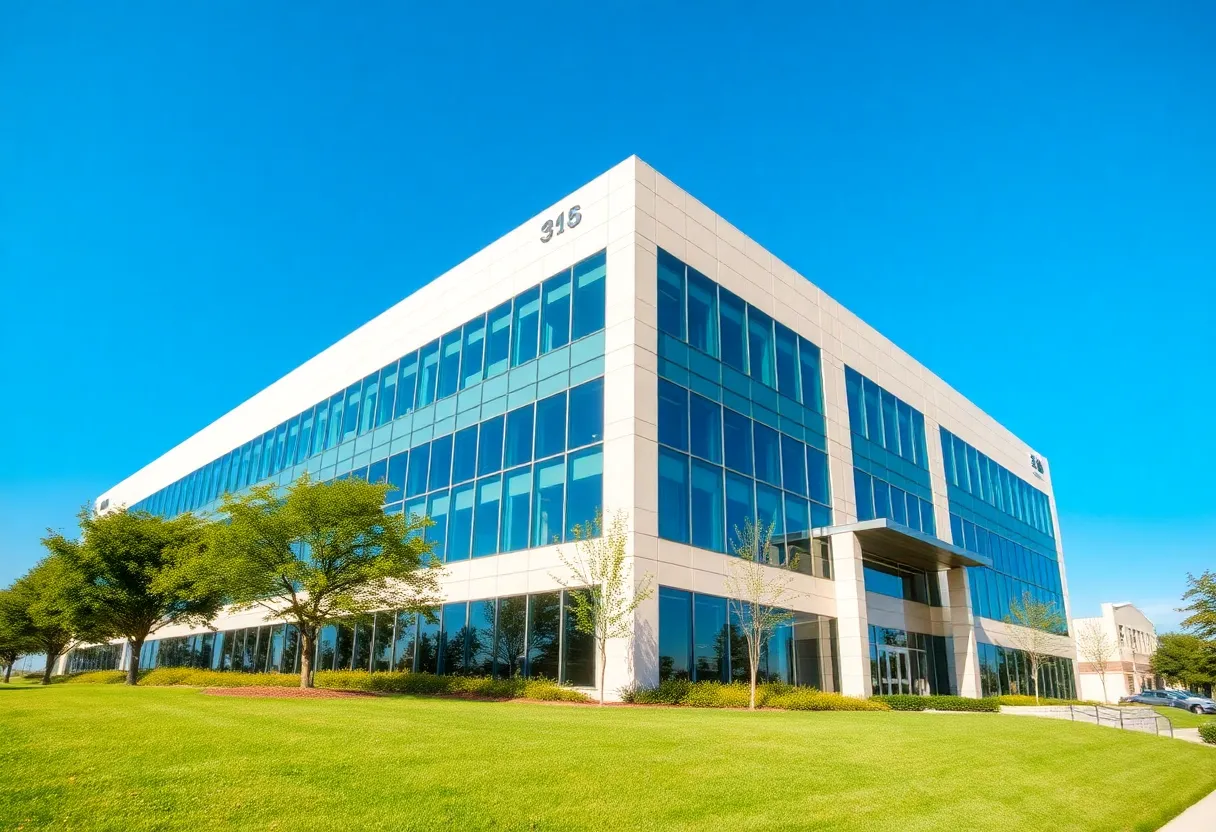 View of the new GAF Energy headquarters in Georgetown, Texas