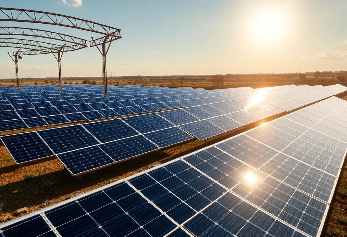 Solar panel factory in Georgetown, Texas