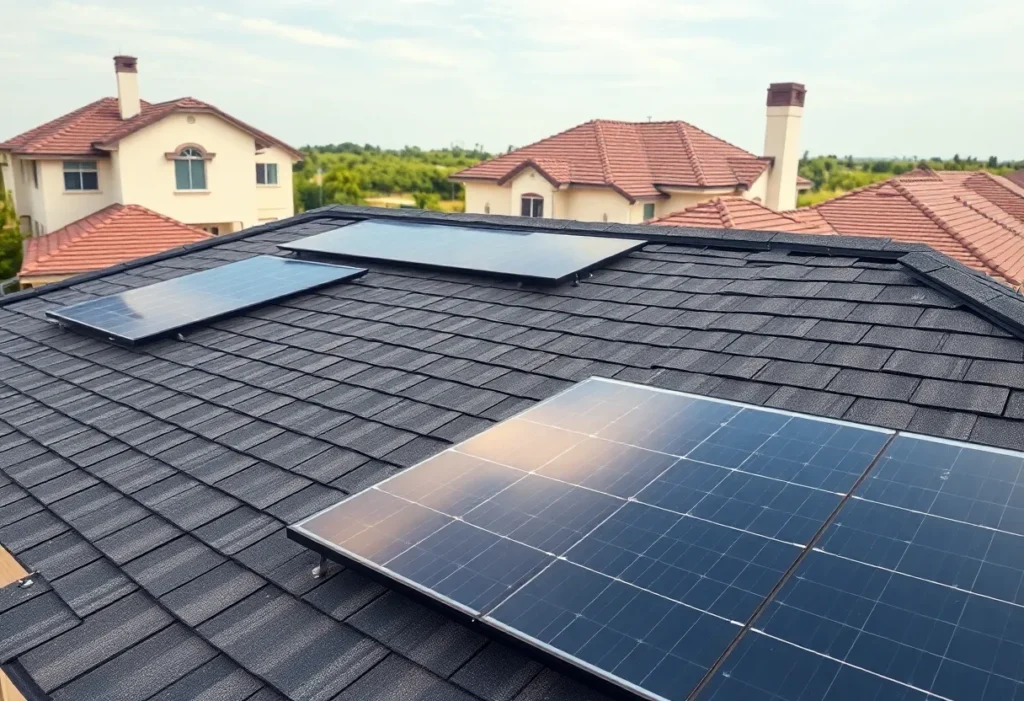 Solar shingles installed on a roof in Texas