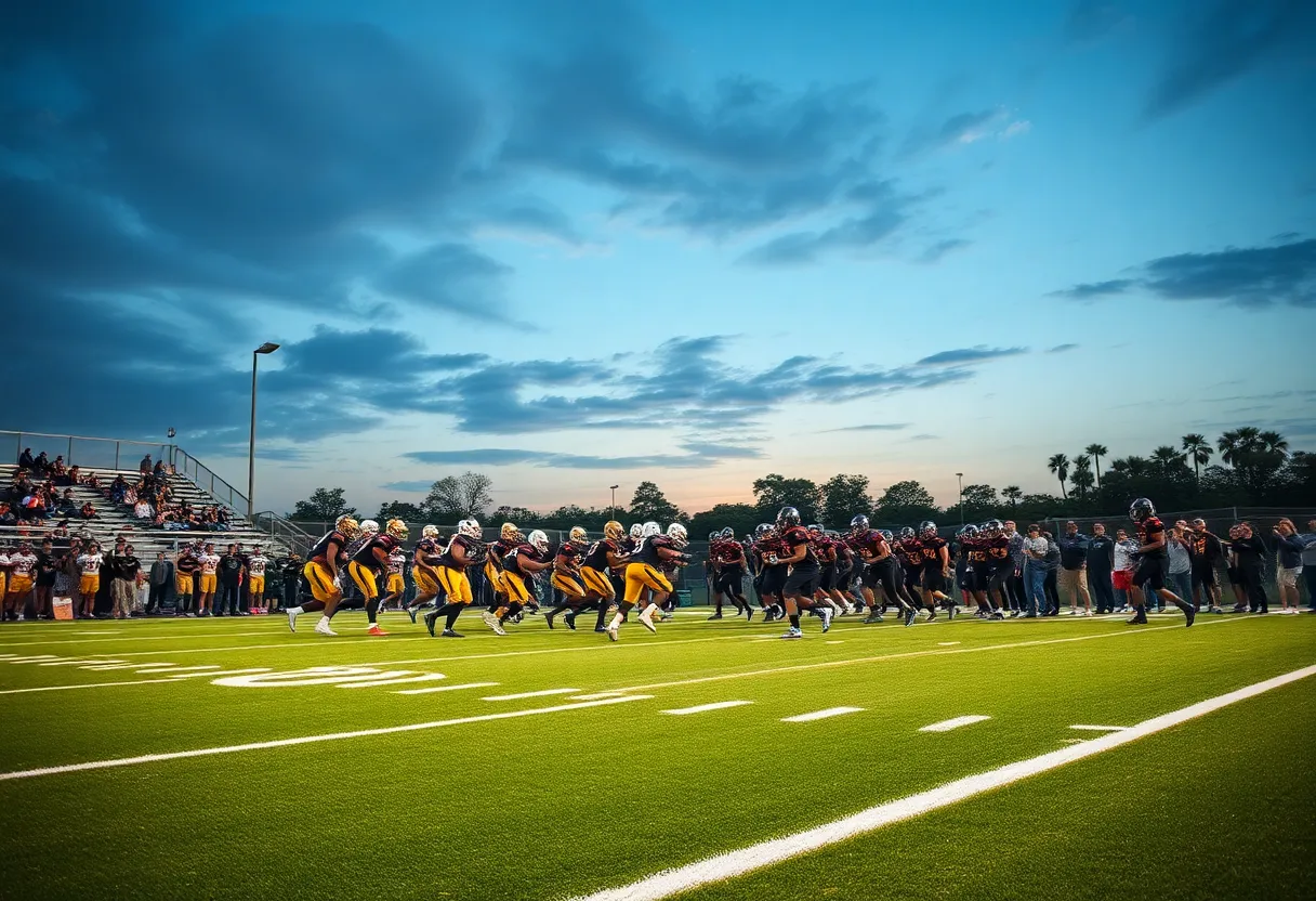 Georgetown Eagles playing against East View Patriots