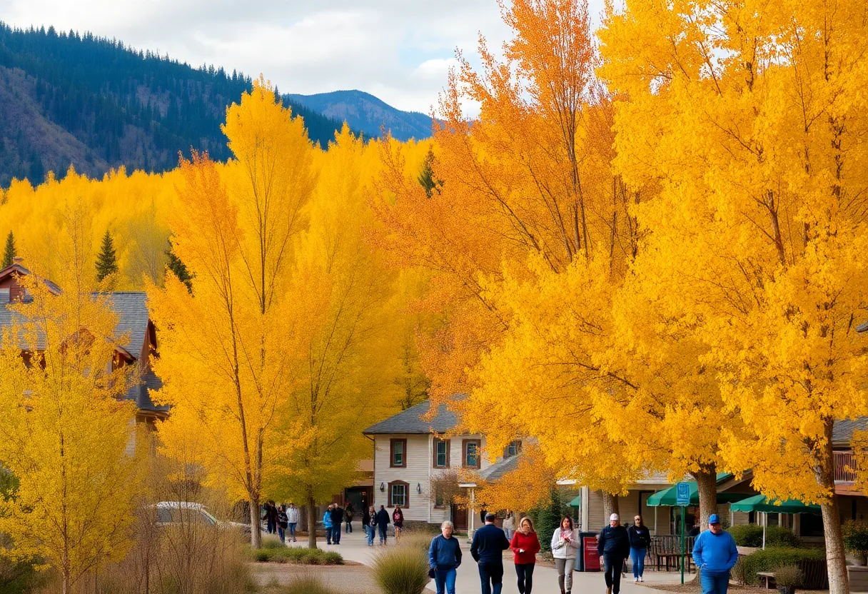 Vibrant fall foliage in Georgetown, Colorado