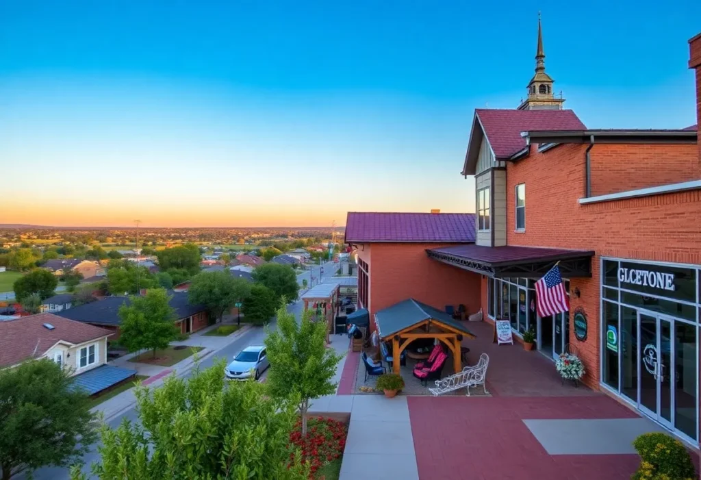 View of suburban Georgetown community with homes and greenery
