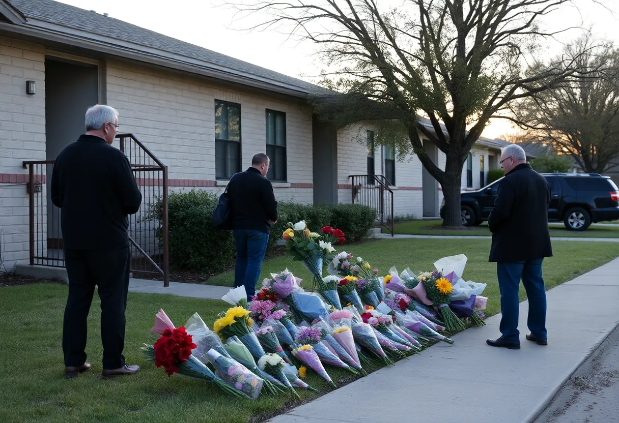 Memorial for victims outside Georgetown apartment