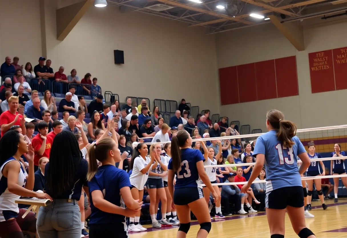 Georgetown Eagles facing Elgin Wildcats in UIL volleyball