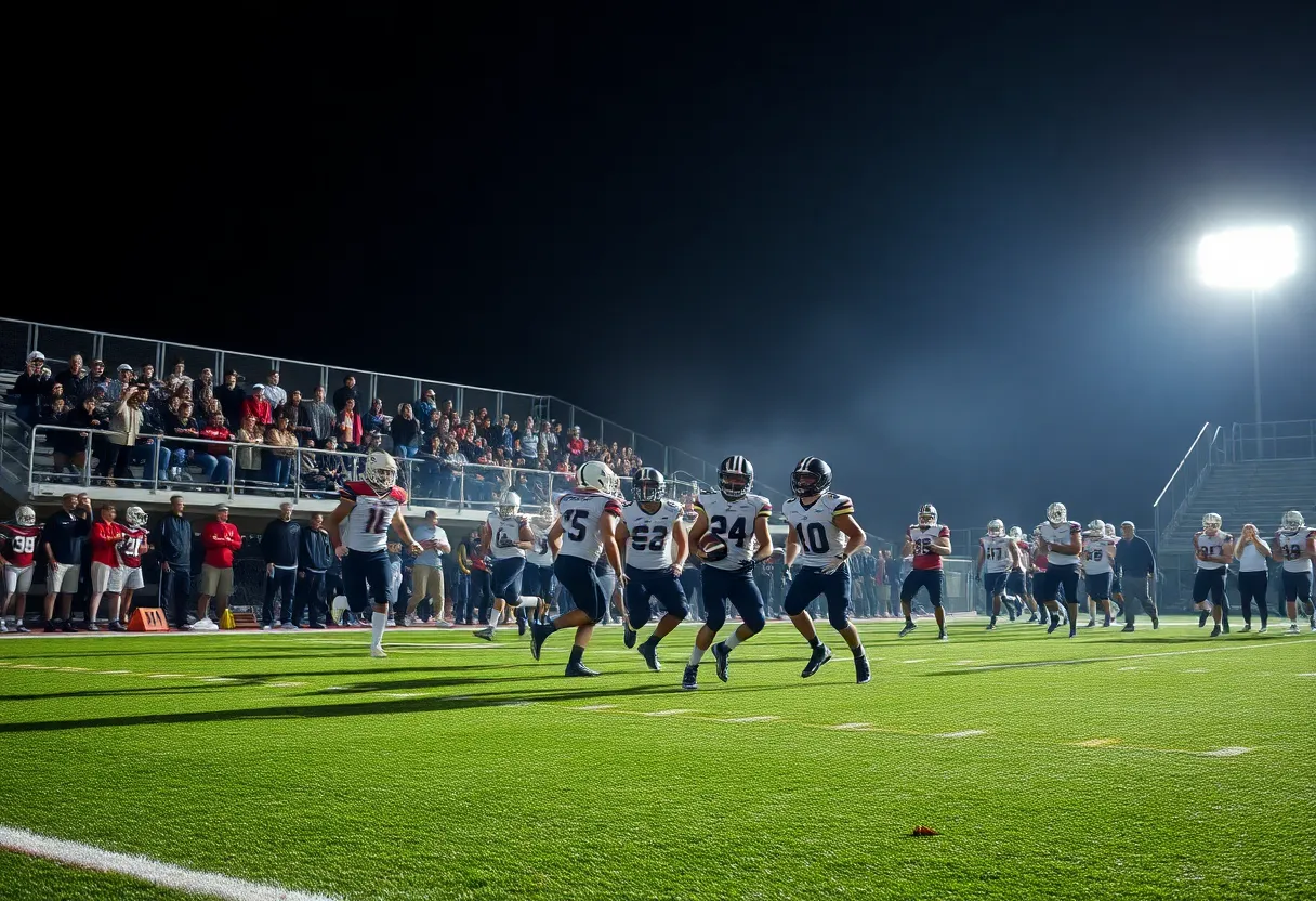 Georgetown High School football team playing against Rouse High School