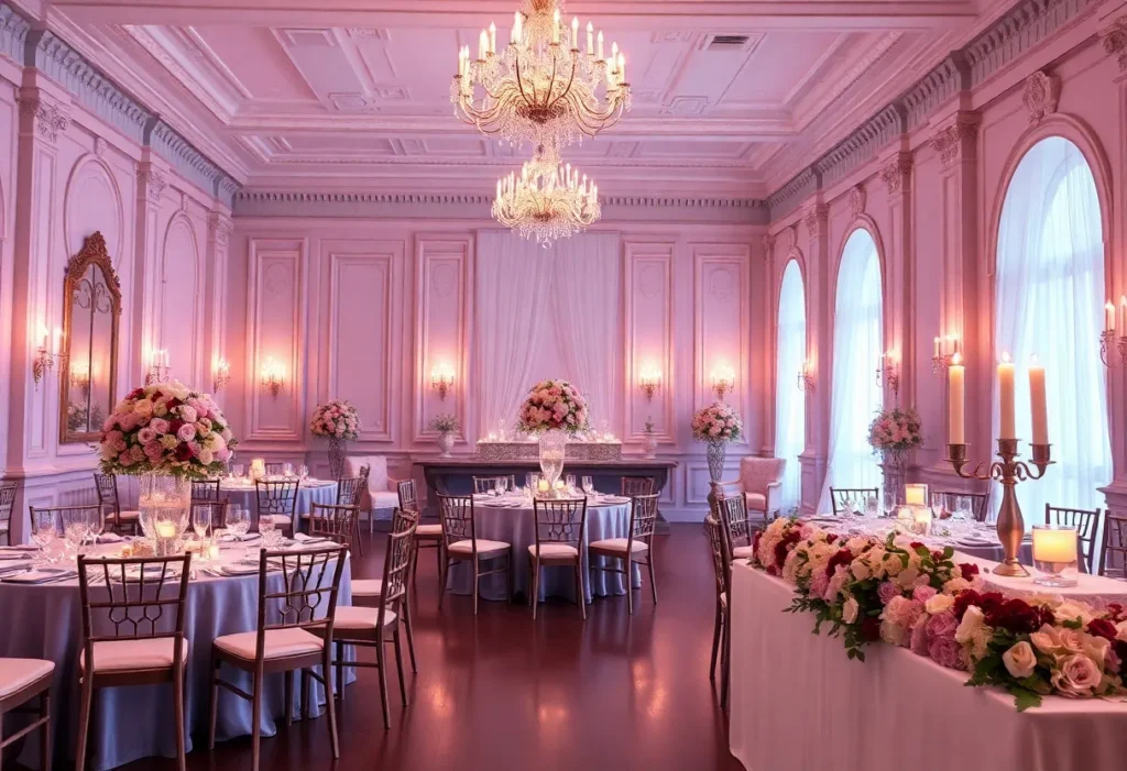 Romantic wedding decor at The Ritz-Carlton in Georgetown
