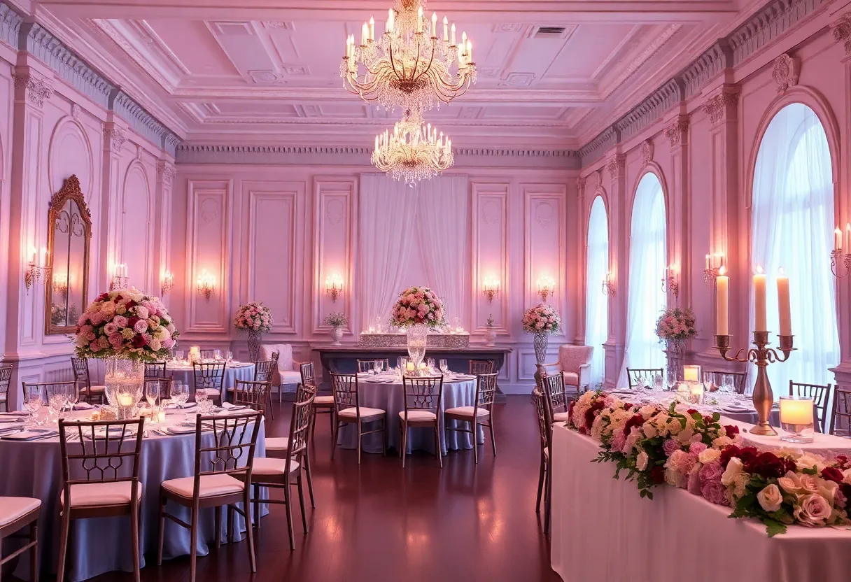 Romantic wedding decor at The Ritz-Carlton in Georgetown