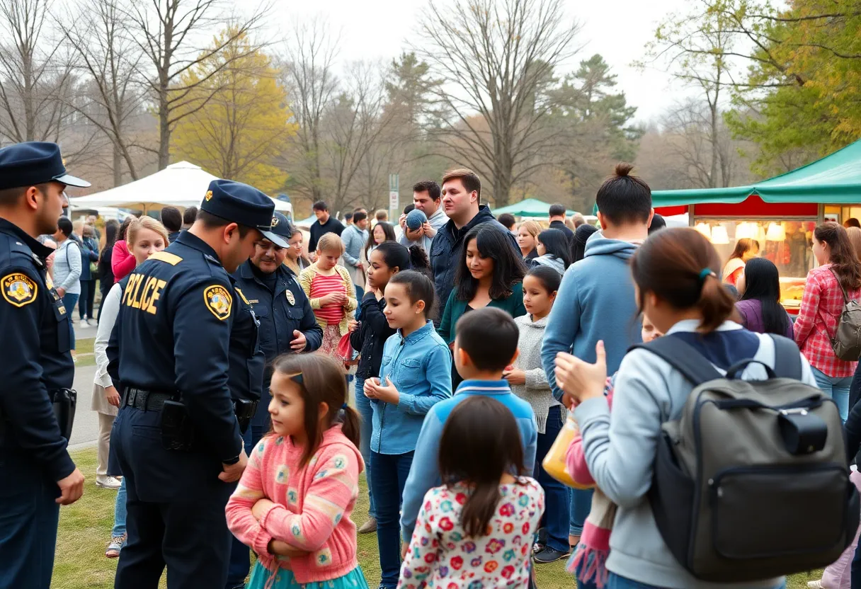 Community gathering for National Night Out in Georgetown