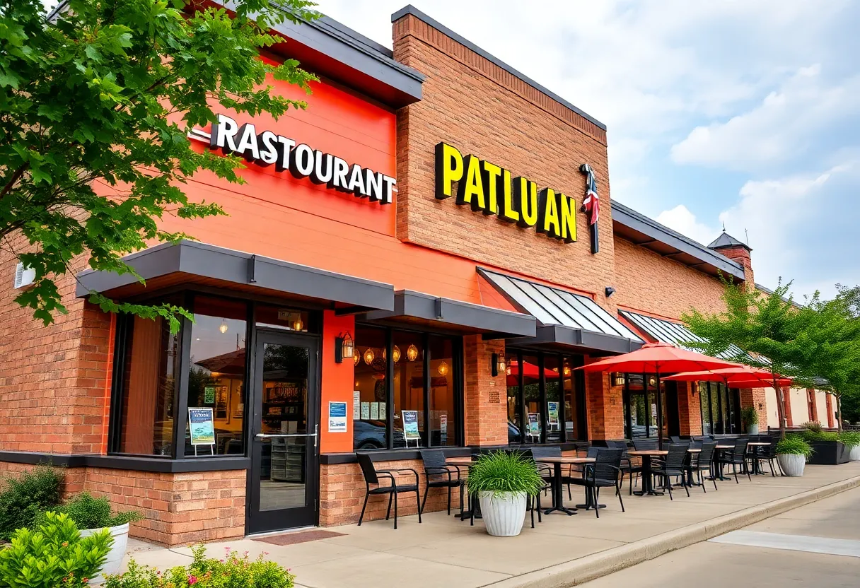 Modern exterior design of Grey Orchard restaurant in Round Rock