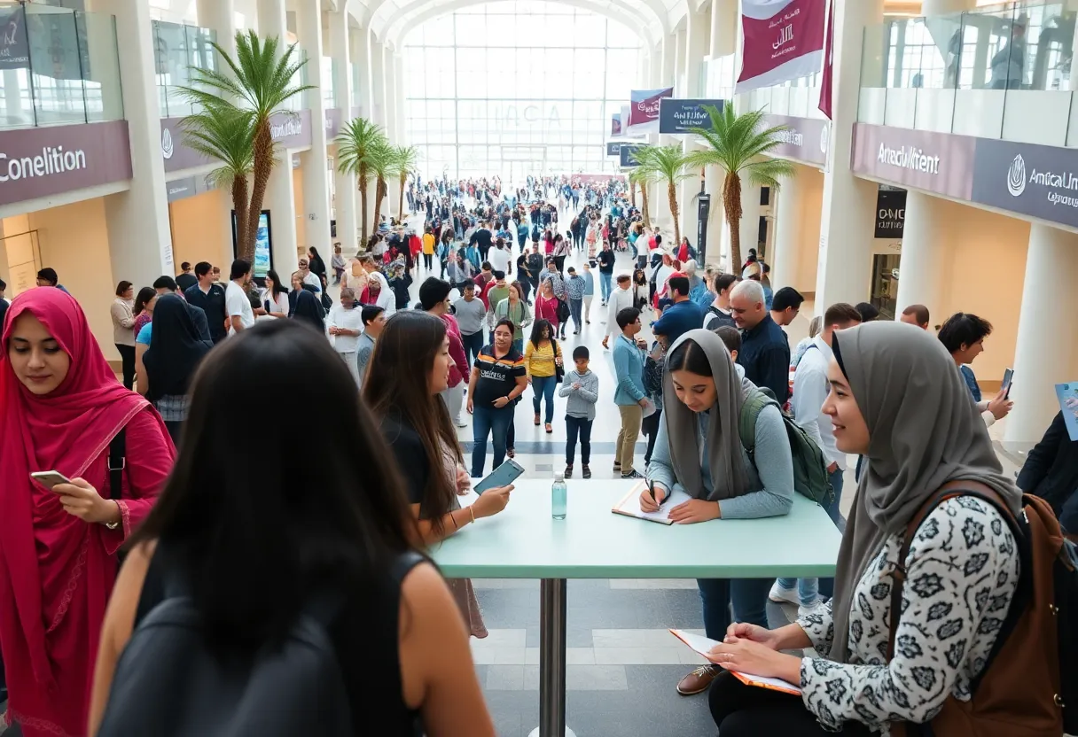 Students from various countries studying in Qatar's Education City