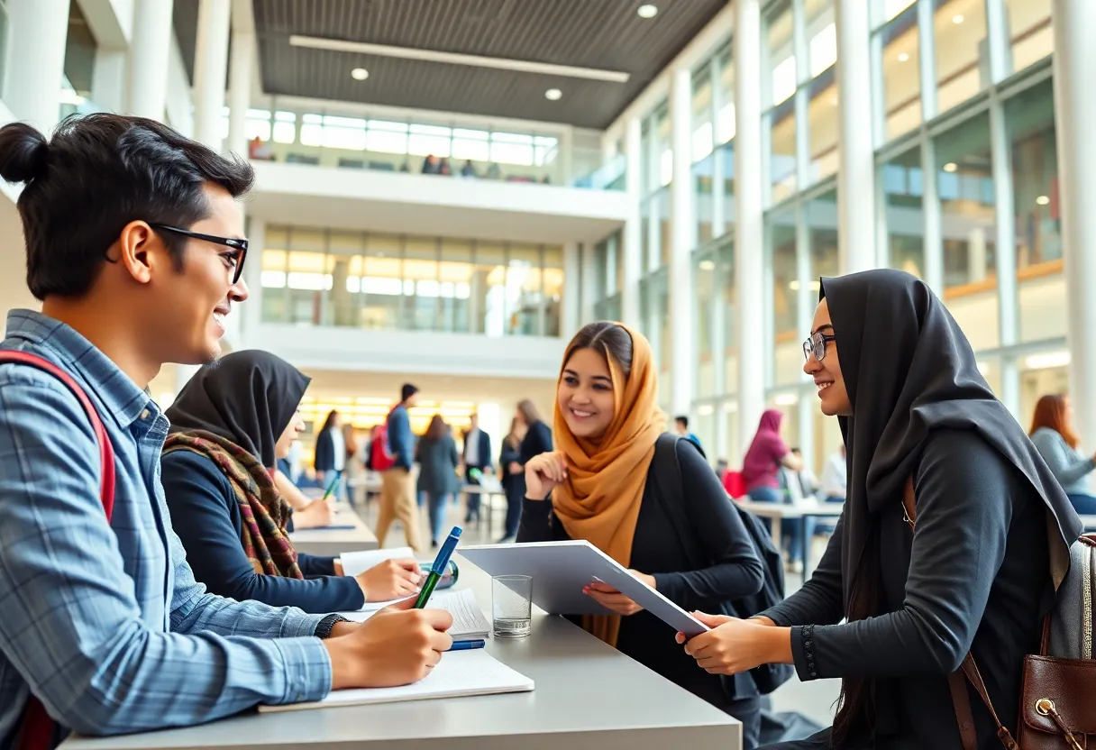 International students studying in Qatar's Education City