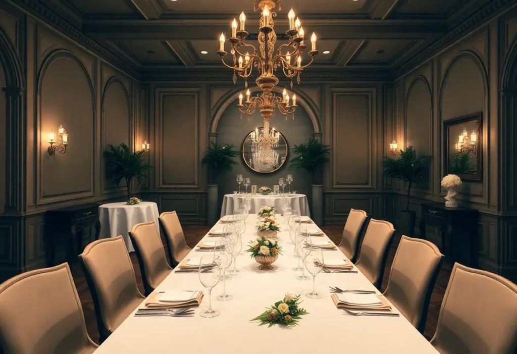 Elegant interior of Juliet Italian Kitchen's private event space