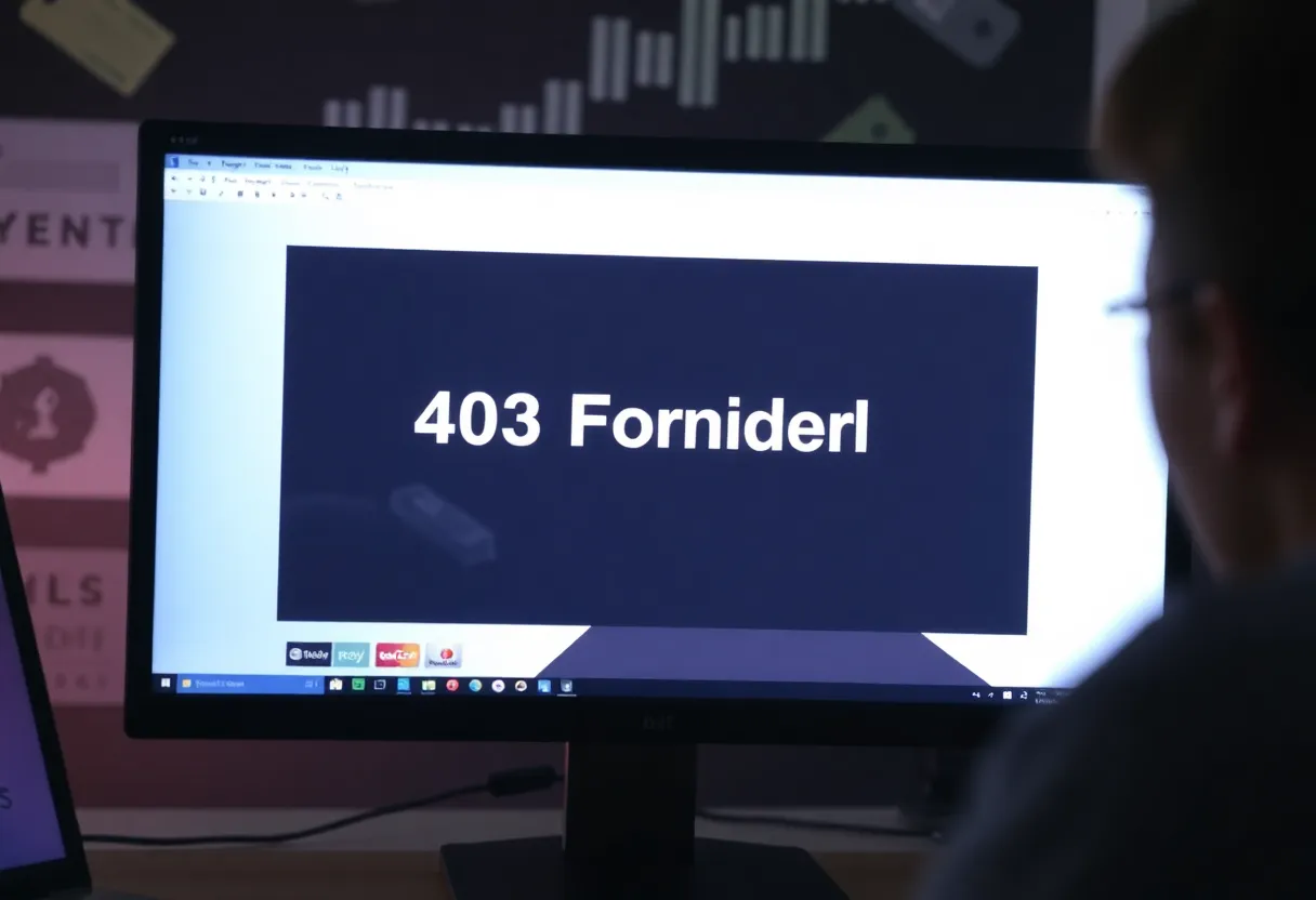 Screenshot of a 403 Forbidden error message on a digital payment platform
