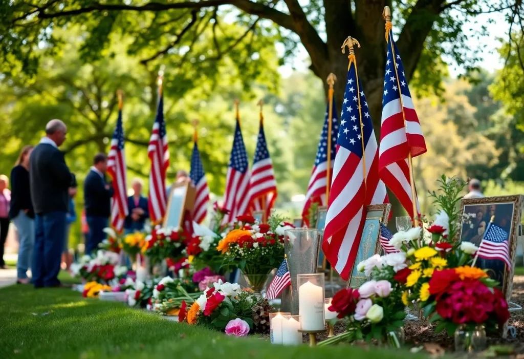 Tribute scene for fallen Marine Joshua Dolan