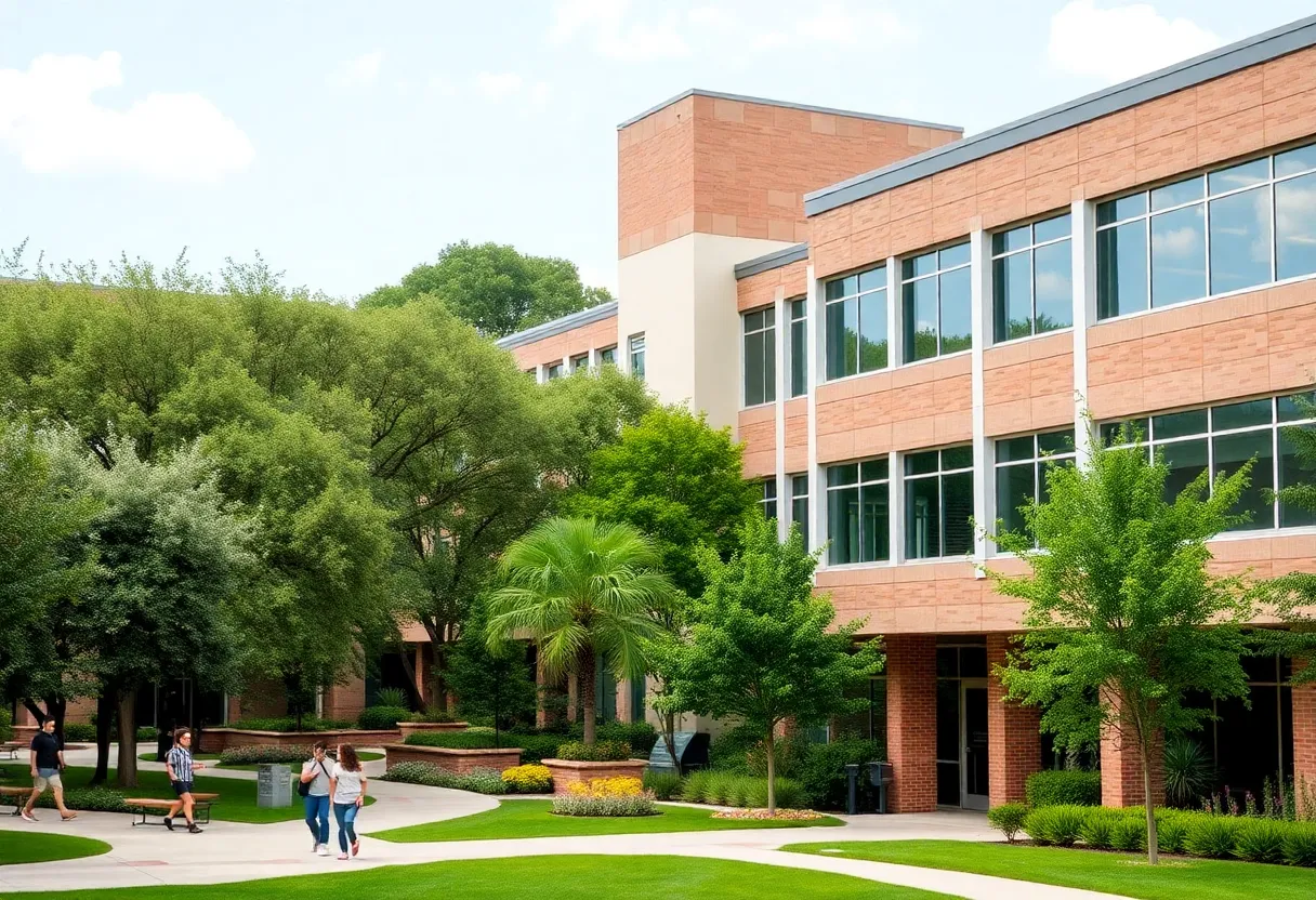 Campus view of Southwestern University in Georgetown