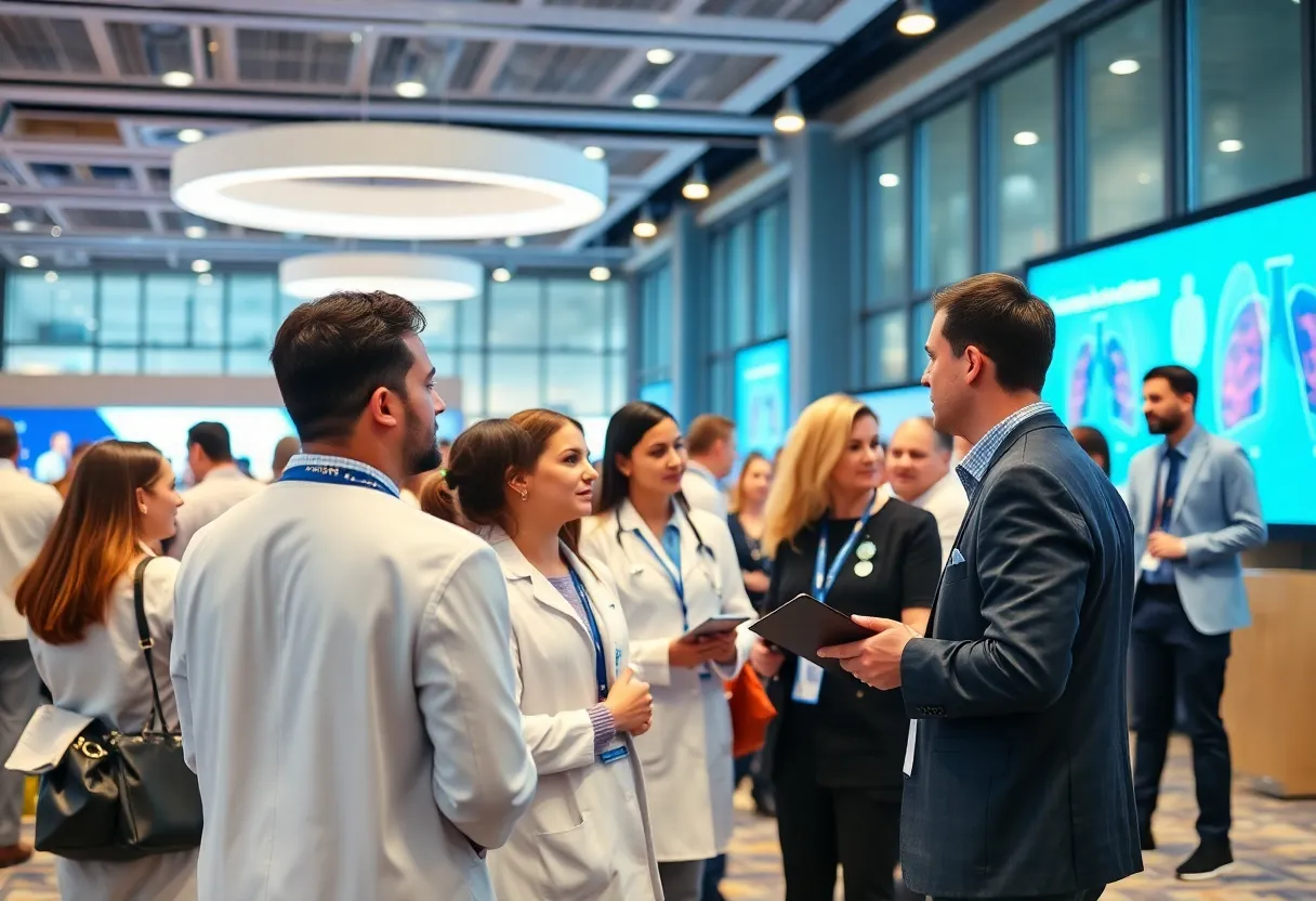 Healthcare professionals discussing lung cancer advancements