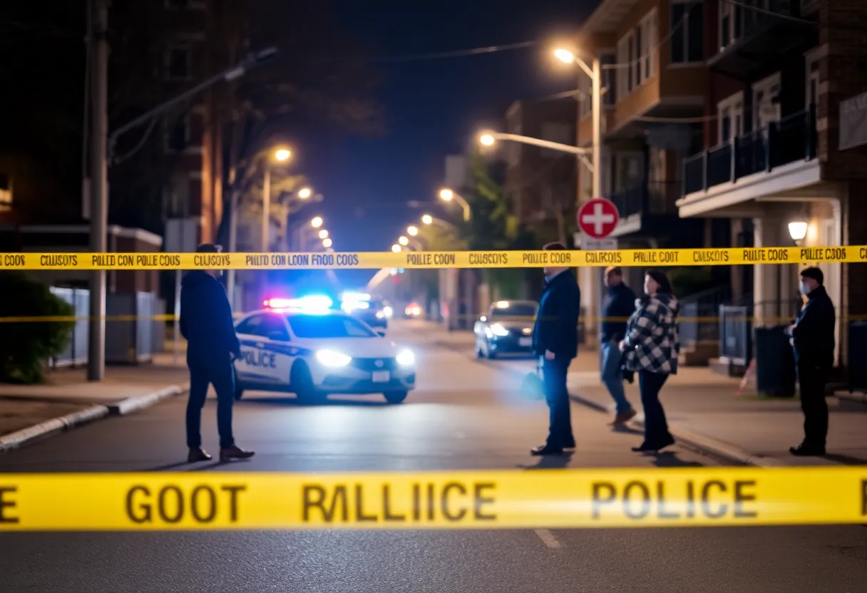 Police investigate a homicide scene in Toronto